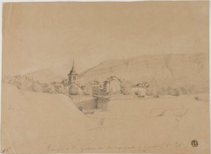 Die Kirche Saint-Gervais von den Stadtmauern in Genf gesehen von Unknown
