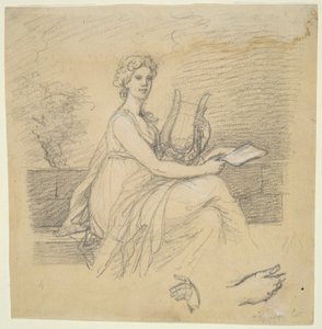 Frau mit Lyra von Unknown