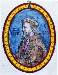 (Cardanus Hieronymus) Jerome Cardan, italienischer Arzt, Mathematiker, Philosoph und Astrologe (Pavia) von Unknown artist