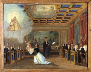 Ein Kind vor Gericht gebracht - Ex-Voto der Notre Dame de Laghet von Unknown artist