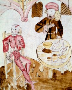 Ein Arzt besucht einen Patienten (Miniatur) von Unknown artist