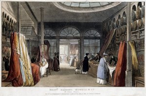 Ein Stoffladen in London (England) - Lithographie um 1800 von Unknown artist