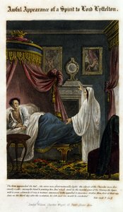 Ein Geist erscheint vor Lord Littelton, um seinen Tod anzukündigen. 1825. Bibliothek Morando, Mailand. von Unknown artist