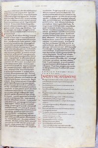 Eine Seite aus der Bibel des 11. Jahrhunderts mit dem Incipit-Kapitel des Buches Numeri