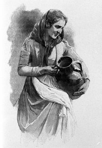 Eine junge Frau aus dem Volk, Bewohnerin von Messina, Sizilien.
