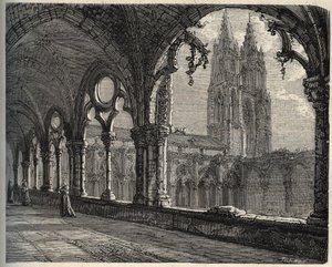 Abtei Saint-Jean-des-Vignes - Soissons - (Saint Jean des Vignes) - Gravur in „PATRIE“ - BESCHREIBUNG PICTURESQUE DE LA FRANCE EN 6 VOLUMES VON LUCIEN HUARD - Ende des 19. Jahrhunderts