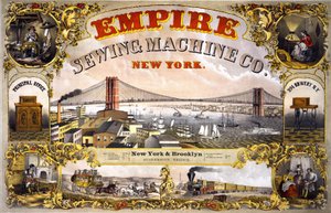 Werbung für die Nähmaschine „Empire Sewing Machine, New York“, ca. 1870. von Unknown artist