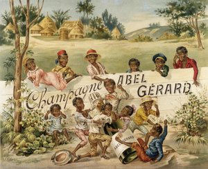 Werbeplakat für Champagner Abel Gérard, Ende des 19. Jahrhunderts