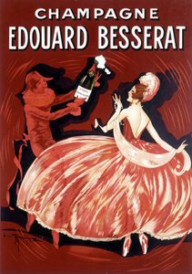 Werbeplakat für Champagner Edouard Besserat, späte 19. Jahrhundert von Unknown Artist