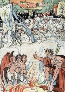 Nach einer Zeit des Verbots religiöser öffentlicher Veranstaltungen beginnen Prozessionen und Wallfahrten in Frankreich wieder. Illustration aus „Le pèlerin“ Mai 1921 von Unknown Artist