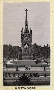 Albert Memorial, London, England. Chromolithographie Ende des 19. Jahrhunderts. von Unknown artist