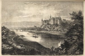 Schloss Albrechtsburg - Sachsen - Deutschland - Das Schloss Albrechtsburg im Land Sachsen in Deutschland - Gravur - 1866 von Unknown artist