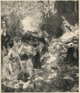 Amaterasu Sonnengöttin - Gravur von Paul François Quinsac - Gravur von 1899 von Unknown artist