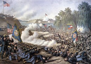 Amerikanischer Bürgerkrieg (1861 - 1865): Erste Schlacht von Corinth (Mississippi) 29. April - 10. Juni von Unknown artist