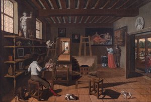 Ein Künstler in seinem Atelier