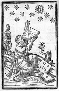 Ein Astrologe misst die Höhe während der Mondfinsternis von Unknown artist