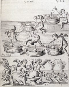 Engel und Komplexe - in „nova demonstratio immobiliitatis terrae petita ex virtute magnetica“ von Iacobo Grandamico von Unknown artist