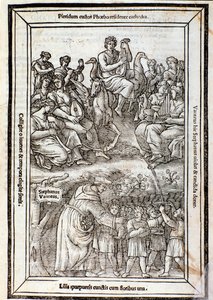Apollo und die Musen. Seite aus Recanetum de musica aurea