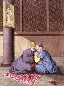 Armenischer Bischof hört die Beichten eines Mannes. von Unknown artist