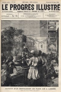 Um ein Freiluftrestaurant in Lahore, Pakistan - Titelbild von 