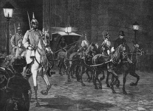 Ankunft der Überreste von Erzherzog Rudolf von Habsburg (1858 - 1889), Kronprinz von Österreich. von Unknown artist
