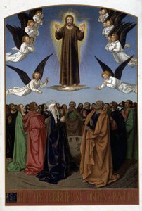Himmelfahrt Christi (Engel, Joseph, die Jungfrau), n.d. aus einem Dokument des 16. Jahrhunderts von Unknown artist