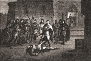 Ermordung von Etienne Marcel im Jahr 1358 - in „Die Geschichte Frankreichs“ von Henri Martin