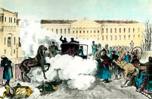 Angriff auf den Zaren: Ermordung des russischen Kaisers Alexander II. (1818-1881) in St. Petersburg von Unknown artist
