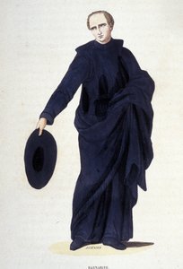 Barnabit. Gravur aus einem Album über religiöse Orden, Paris von Unknown artist