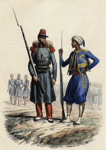 Bataillon der Fremdenlegion, gebildet und nach Algerien geschickt 1831; Bataillon der einheimischen Tirailleurs, gebildet und nach Algerien geschickt 1841, in „L