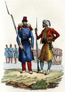 Bataillon der Fremdenlegion, das 1831 nach Algerien entsandt wurde; Bataillon indigener Reiter, das 1841 nach Algerien entsandt wurde. In „Storia d