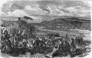 Schlacht von Fornoua (Fornovo) (Italien) unter Karl VIII. am 6. Juli von Unknown artist