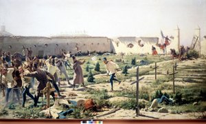 Schlacht von Solferino, Lombardei, zwischen den französisch-sardischen und österreichischen Armeen am 24. Juni 1859. Museo del Risorgimento, Mailand von Unknown artist