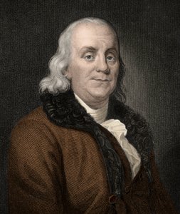 Benjamin Franklin (1706-1790) (Stich - 19. Jahrhundert)