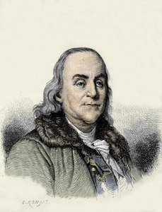 Benjamin Franklin (1706-1790), amerikanischer Philosoph, Physiker und Botschafter.