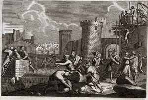 Bibel von Royaumont, Altes Testament: Jerusalem wiederaufgebaut. Illustration von 1811 von Unknown artist