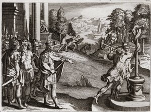 Bibel von Royaumont, Altes Testament: König Ezechias. Illustration von 1811 von Unknown artist