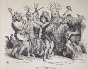 Brasilianische Eingeborene tanzen, aus Le Magasin Pittoresque von Unknown artist