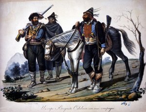 Brigantentum in Kalabrien, Italien, Gravur des 19. Jahrhunderts.