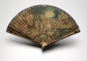 Brisé-Fächer mit einer Jagdszene, ca. 1880-1900