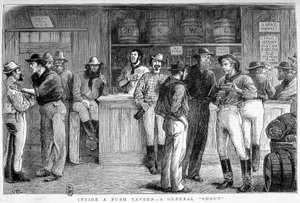 Buschkneipe in Australien, um 1880 von Unknown artist
