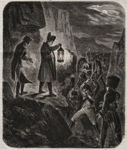 Feldzug in Preußen und Polen: Kaiser Napoleon I. am Vorabend der Schlacht von Jena und Auerstedt 14.10.1805 - Der Kaiser Napoleon I. in der Nacht vor der Schlacht von Jena-Auerstedt gegen die preußische Armee am 14. Oktober 1805 von Unknown artist