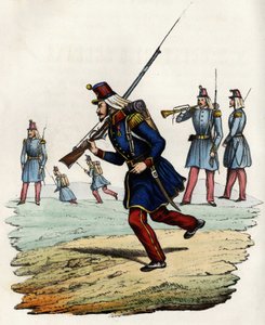 Karabiniers der Orléans-Jäger der französischen Armee, 1840 gegründet und 1841 nach Algerien geschickt. In „Storia d