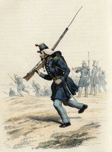 Karabiniers der Orleans-Jäger der französischen Armee, 1840 gegründet und 1841 nach Algerien geschickt. In „L