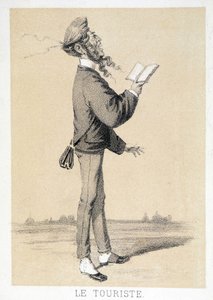 Karikatur eines englischen Touristen um 1866