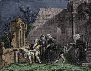Christoph Kolumbus im Kloster Santa Maria de Rabida in Andalusien
