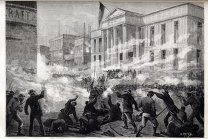 Unruhen am Gerichtsgebäude von Cincinnati 1884 - ein Aufstand, der nach einem Geschworenenurteil wegen Totschlags nach einem berüchtigten Mordprozess am 28. März 1884 begann