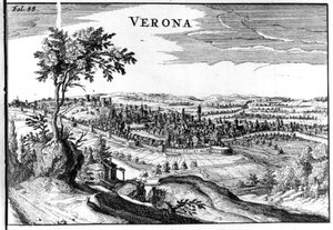 Stadtplan von Verona, 16. Jahrhundert von Unknown artist