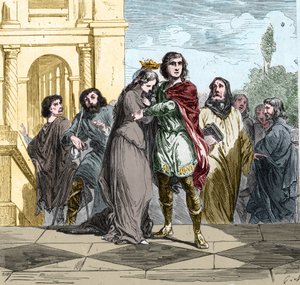 Chlodwig II., König der Franken, kauft Sainte Bathilde. von Unknown artist