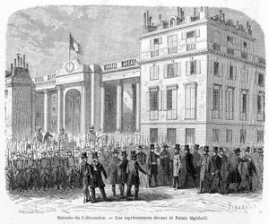 Staatsstreich: Verhaftung von Abgeordneten im Rathaus des 10. Arrondissements von Paris am 2. Dezember 1851